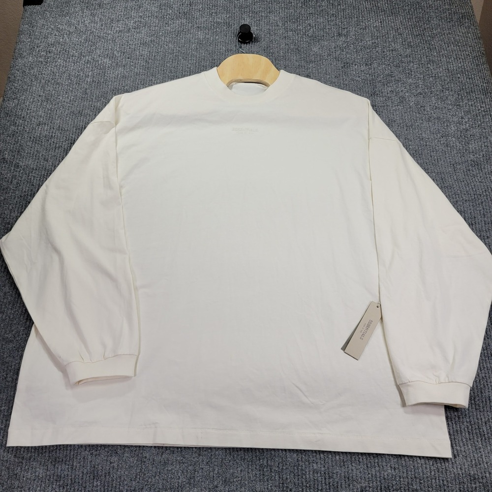 NWT Fear of God Essentials Long Sleeve T-Shirt Men's Cream Oversized XXL